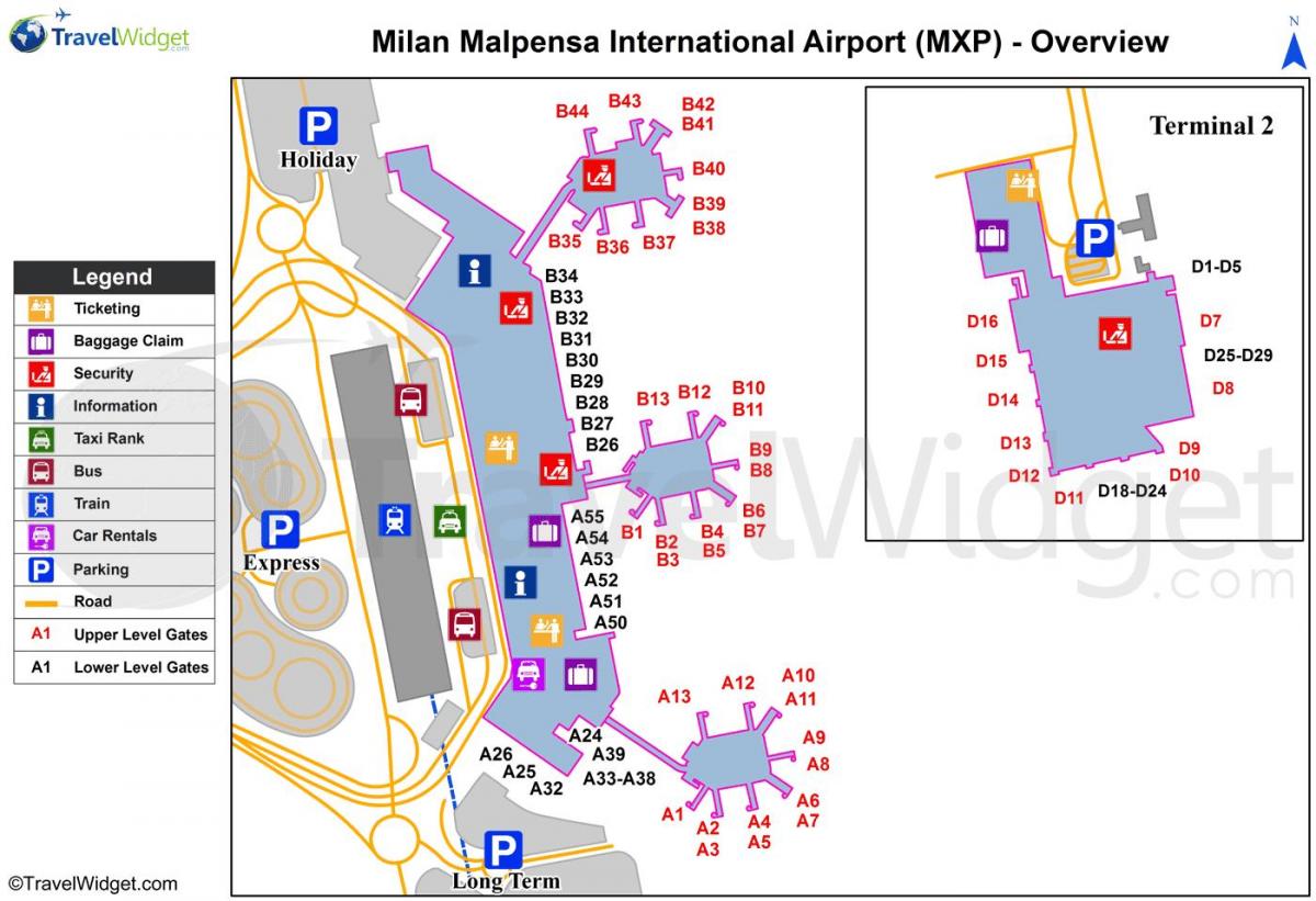 peta dari milan bandara dan stasiun kereta api