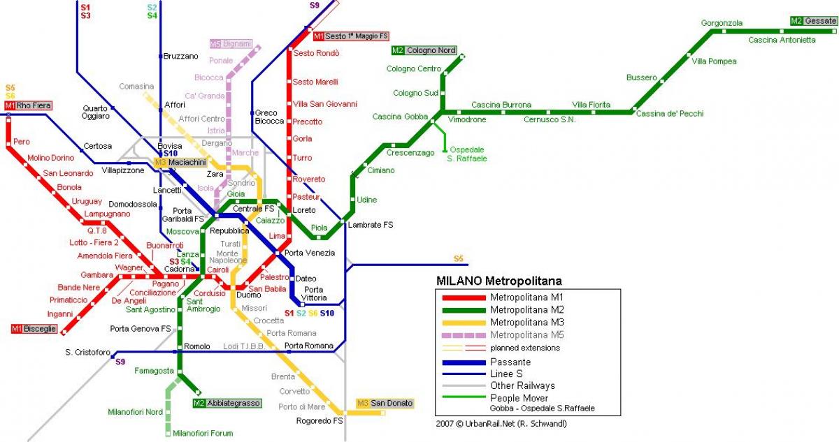 milan metro peta 2016