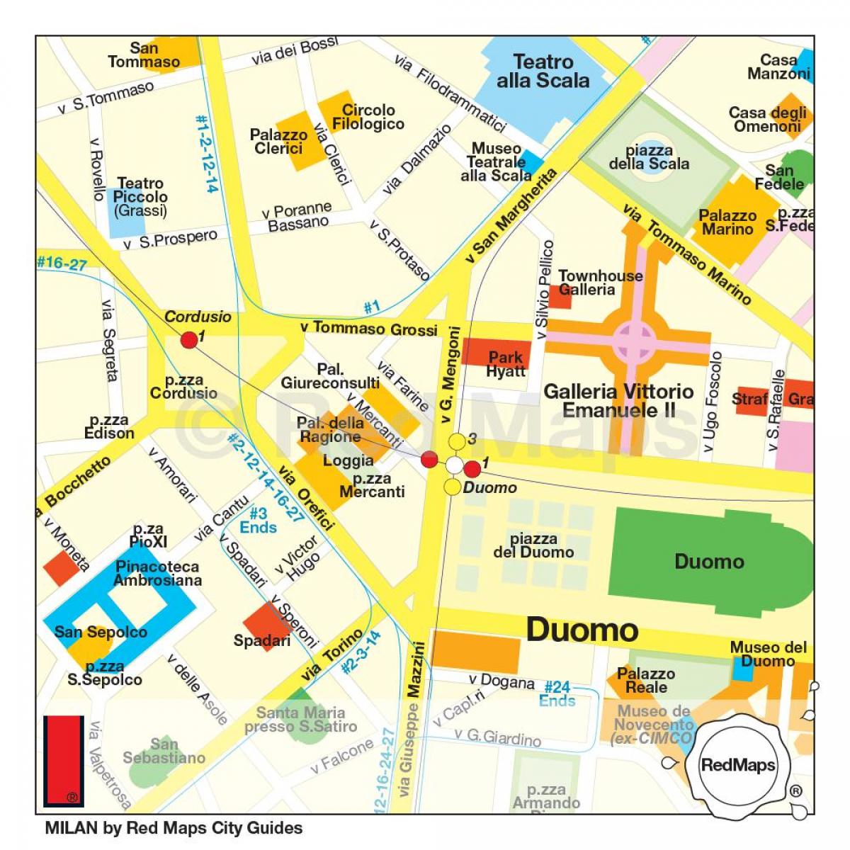 peta dari milan shopping street