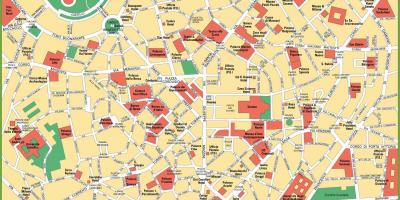 Milano pusat kota peta