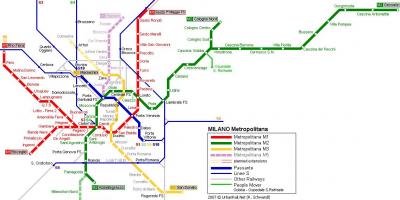 Milan metro peta 2016