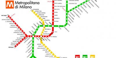 Peta kereta bawah tanah milano