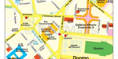 Peta dari milan shopping street
